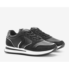 Crne tenisice s metalik detaljima Delte crno 1