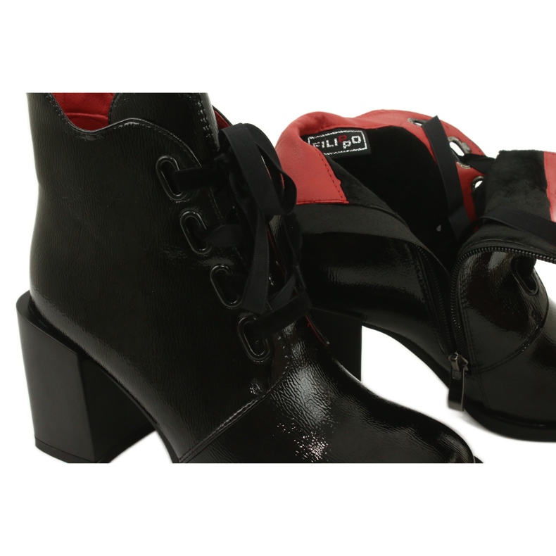 Elegantne čizme na stupu crne Filippo DBT3109 / 21 BK crna 4