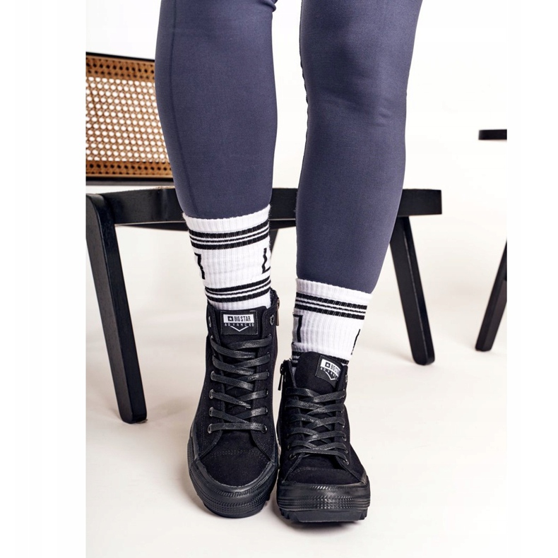 Ženske visoke tenisice Big Star FF274244 Crne crna 2