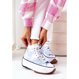 FJ1 Plave tenisice na platformi s električnim ljubavnim efektom vezanja bijela plava 1