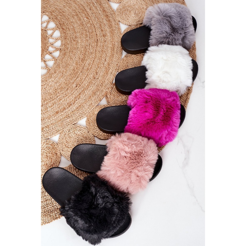FJ1 Gumene papuče s mekim krznom Fuchsia ružičasta 1