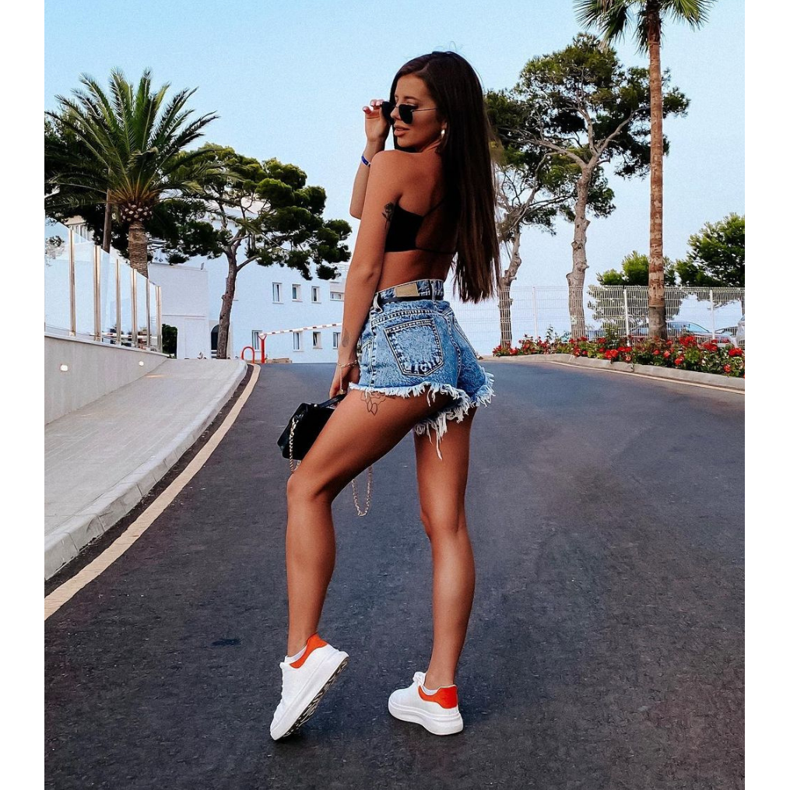 SHELOVET Bijele tenisice na platformi bijela 1