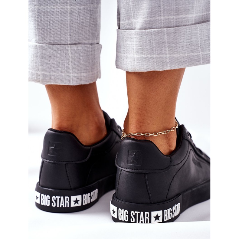 Ženske kožne tenisice Big Star II274030 Crne crno 1