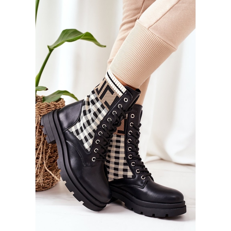 Ljubavna priča radnika iz elastične crne tkanine smeđa 2