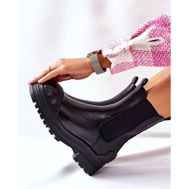 Crne tople čizme Jodhpur čizme Time Off crno 1