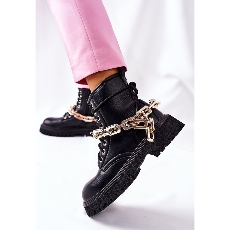 Visoke, elegantne čizme od crnog grala crna 2