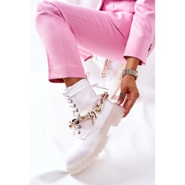 PS1 Visoke, elegantne čizme od bijelog grala bijela 5