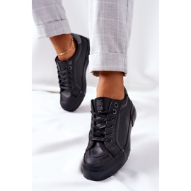 Ženske kožne tenisice Big Star II274029 Crne crno 2