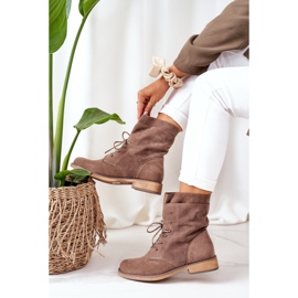 PS1 Čizme s dvostrukim gornjim dijelom Svijetlosmeđa Violetta kaki 2