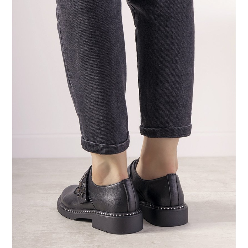 Klizne srebrne cipele s GF-FD9 vijcima crno 2