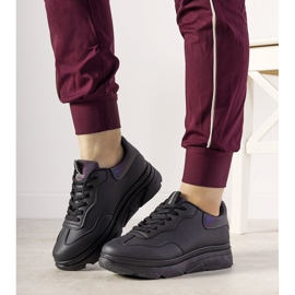 Crne tenisice s reflektirajućim umetkom Kaori crno 1