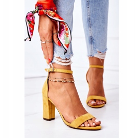 PS1 Florence žute sandale od antilopa na šanku žuta boja 3