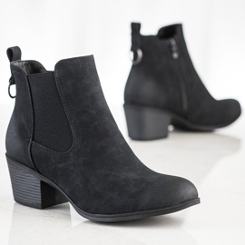 J. Star Udobne čizme na niskom stupu crno 1