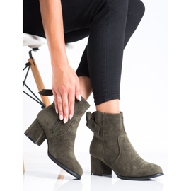 J. Star Khaki čizme s ukrasnim povezom zelena 2