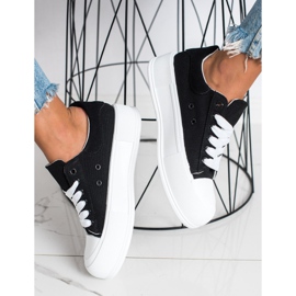 Goodin Klasične tenisice na platformi crna 1