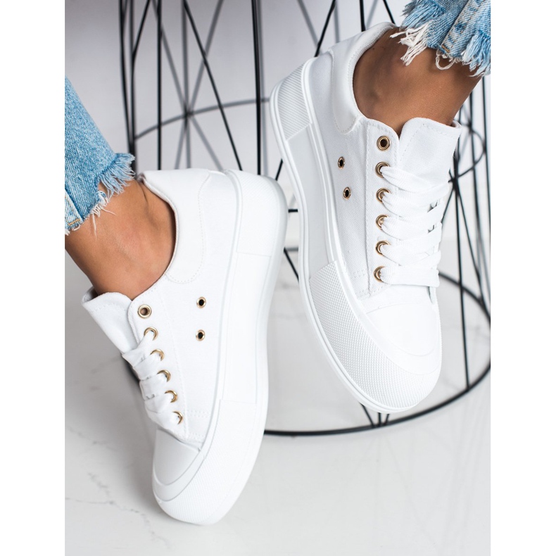 Goodin Klasične tenisice na platformi bijela 1