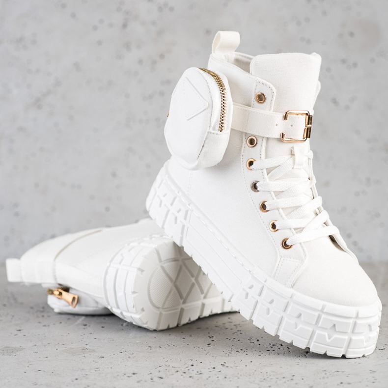 Goodin Tenisice na platformi s džepom bijela 1