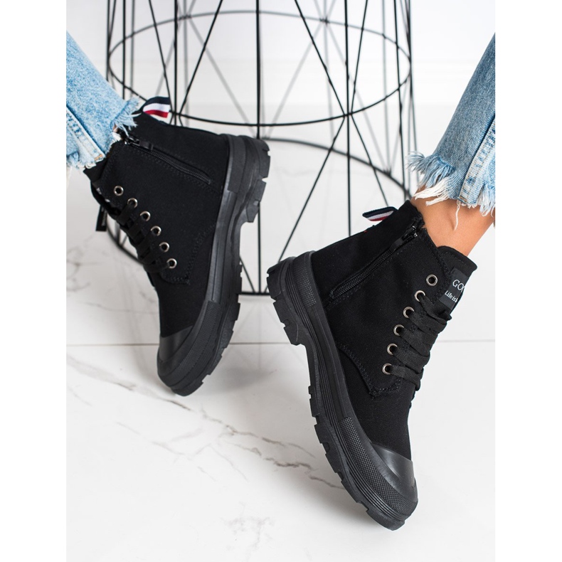 Goodin Tenisice s ukrasnim zatvaračem crno 1