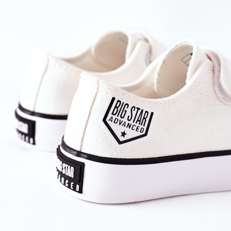 Dječje tenisice s čičkom Big Star FF374061 Bijele bijela 2