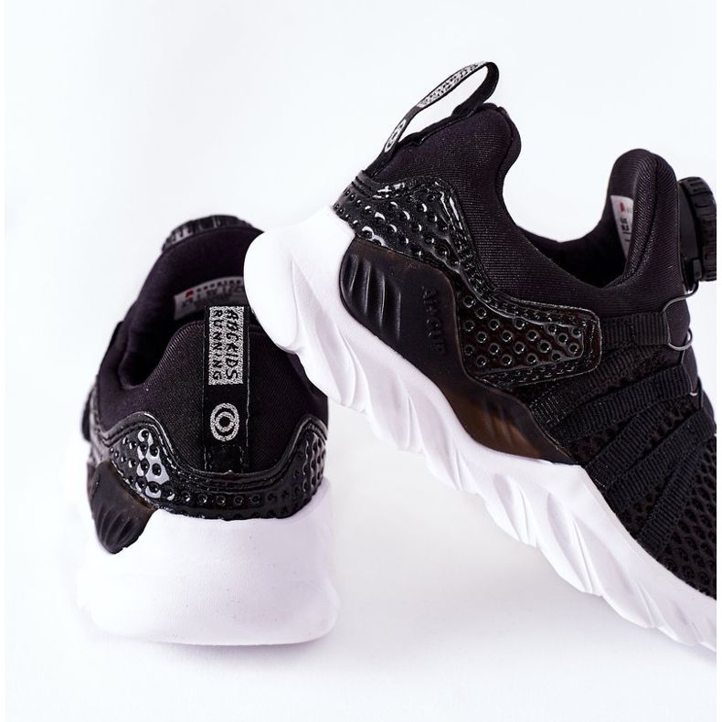 Dječje sportske cipele s gumbom ABCKIDS, crne crna 1