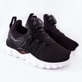 Dječje sportske cipele s gumbom ABCKIDS, crne crno 2