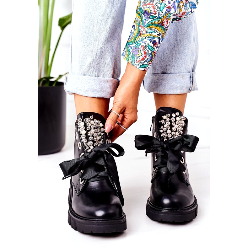 PS1 Topli radnici s metalnim biserima Crna Perla crno 2