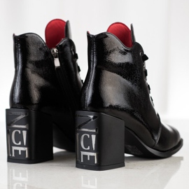 Filippo Lakirane čizme na stupu crno 1