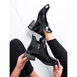 Filippo Elegantne čizme s ukrasnom petom crna 1