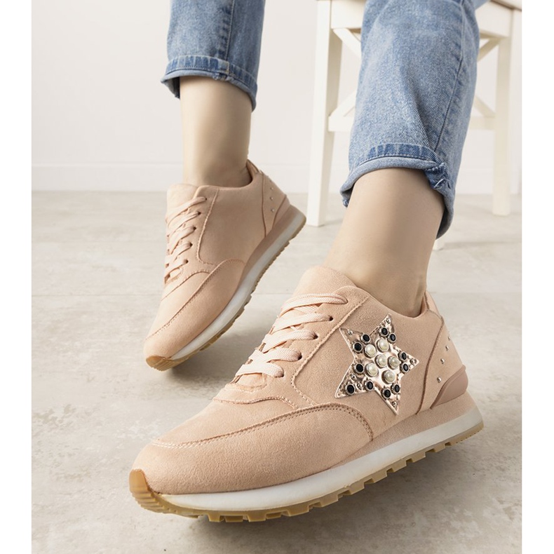 Ružičaste sportske tenisice ukrašene Ruler klinovima ružičasta 1