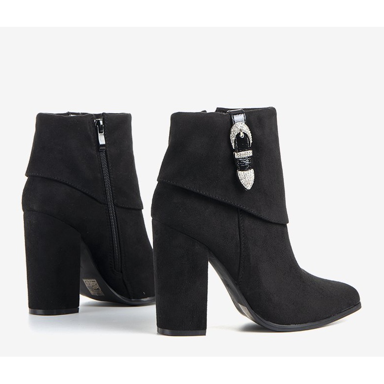 Crne elegantne čizme na stupu Esgle crna 1