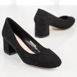 Sabatina Pumpe na širokom stupu crna 1