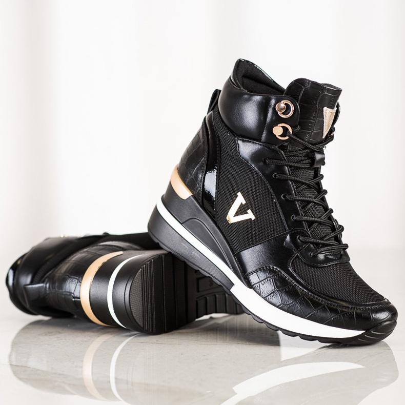 Visoka VINCEZA Sneaekrsy crna 1