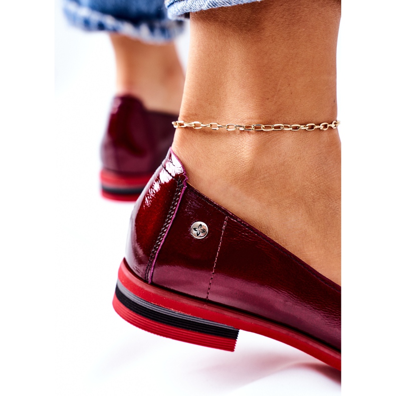 Lakirane kožne cipele Maciejka 05035-23 Burgundija crvena 1