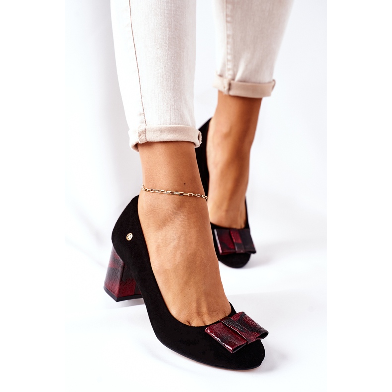 Ženske pumpe Maciejka Suede Crna 3356A-20 / 00-1 2