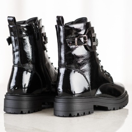 S. BARSKI Lakirani radnici s lancem S.BARSKI crna 1