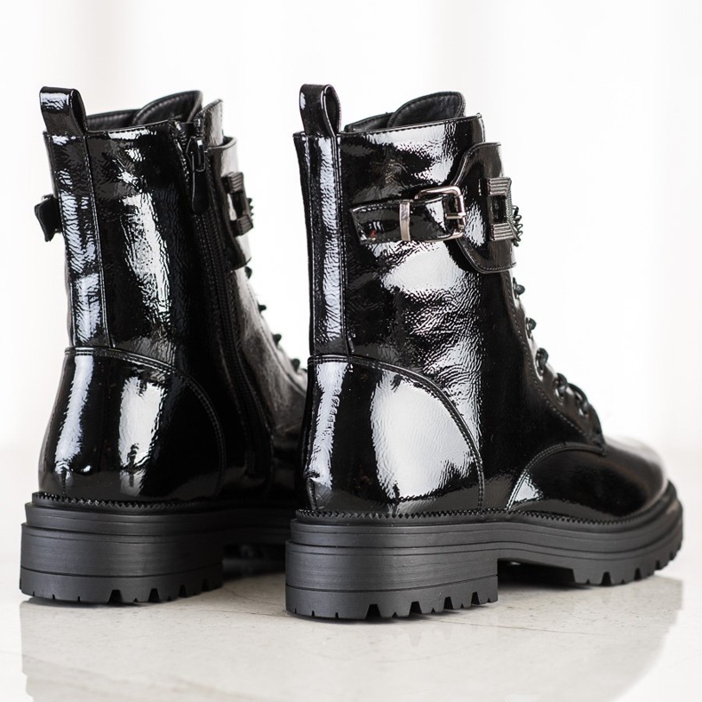 S. BARSKI Lakirani radnici s lancem S.BARSKI crna 1