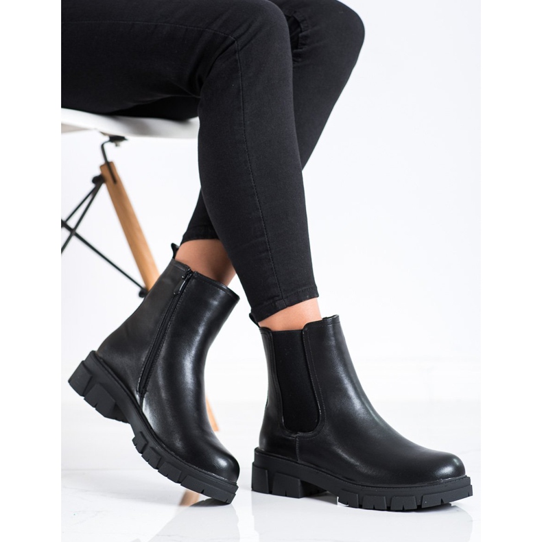 S. BARSKI S.BARSKI Čizme na platformi crno 2