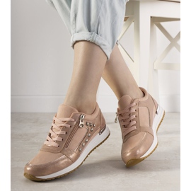 Ružičaste sportske tenisice ukrašene Daphne klinovima ružičasta 1