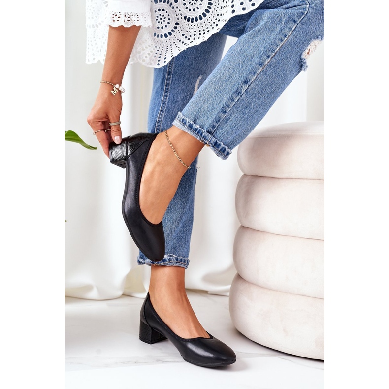 S.Barski Kožne pumpe S. Barski 20-L1 Crna 2