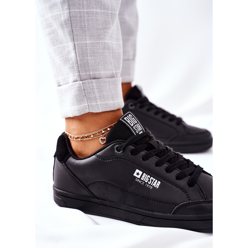 Ženske kožne tenisice Memory Foam Big Star II274320 Crne crno 1