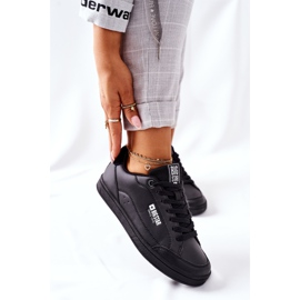 Ženske kožne tenisice Memory Foam Big Star II274320 Crne crno 2