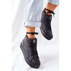 Visoko izolirane tenisice Big Star II274147 Crne crno 2