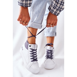 Visoko izolirane tenisice Big Star II274144 Bijelo-sive bijela 2