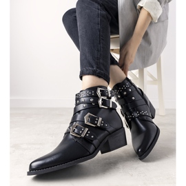 Crne kaubojske čizme s Ergost prugama crno 1