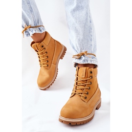 Ženske kožne planinarske čizme Big Star II274447 Camel smeđa 2