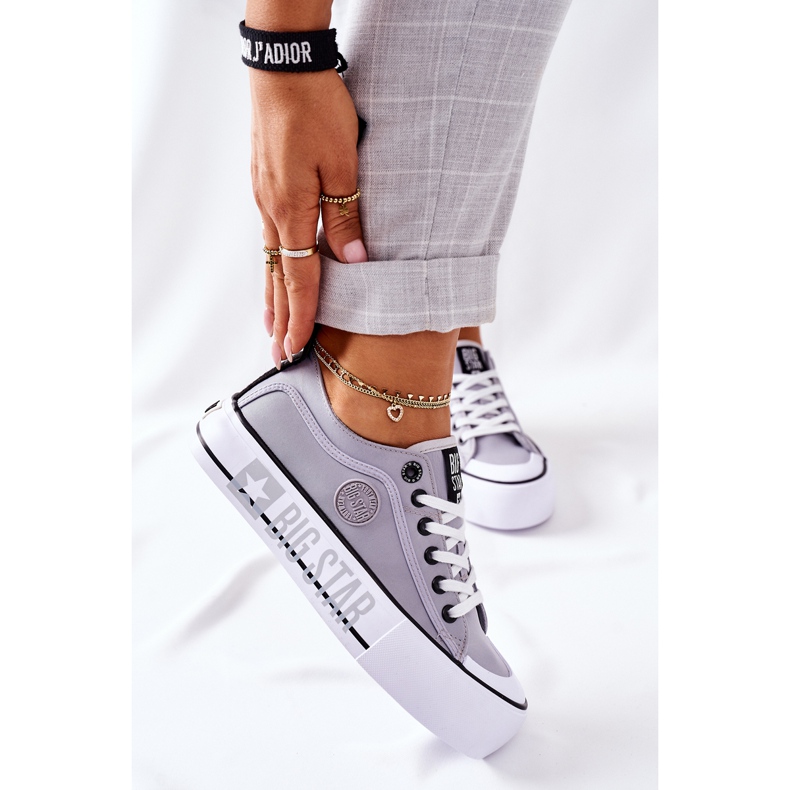 Tenisice na platformi Big Star II274023 Siva 2