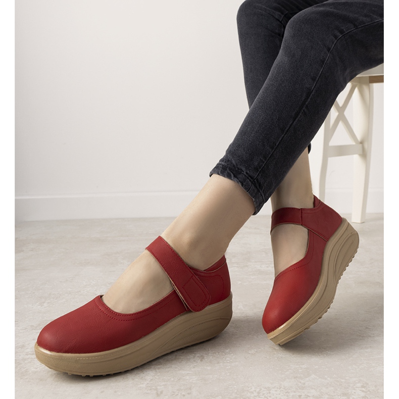 Crvene cipele na debelom potplatu Lumen crvena 1