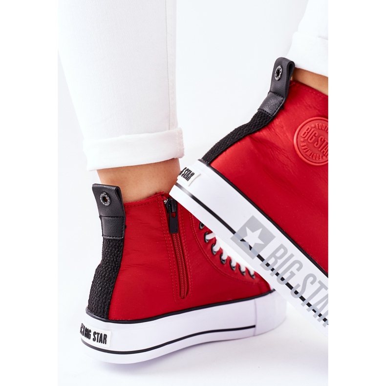 Visoke tenisice na crvenoj platformi Big Star II274018 crvena 1