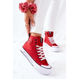 Visoke tenisice na crvenoj platformi Big Star II274018 crvena 2