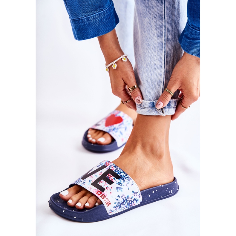 Gumene papuče Big Star Love DD274A257 Navy blue tamnoplava višebojan 2